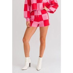 Le Lis Checkered Shorts NEW NWT
